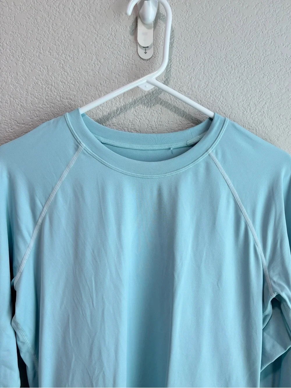 J. Crew Sunshirt Light Blue Rash Guard Long Sleeve Swim Sun Shirt Size Medium